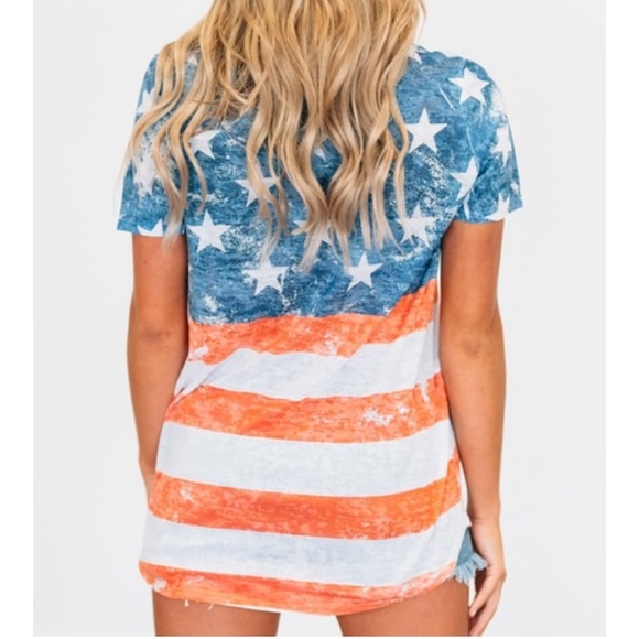 NWT American Flag Tee - Picture 2 of 4